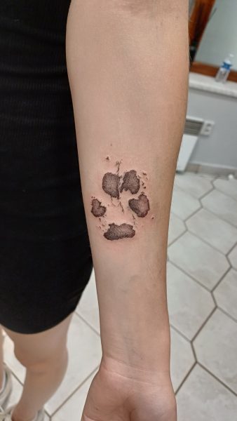 dog paw tattoo